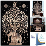 Dark Tapestry | Elephant & Tree