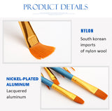 BGLN Paint Brushes | 10 pcs | Round & Pointed Tips