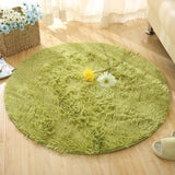 Multicolour | Fluffy Round Rug