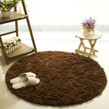 Multicolour | Fluffy Round Rug