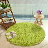 Multicolour | Fluffy Round Rug