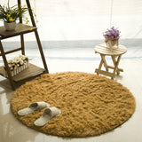 Multicolour | Fluffy Round Rug