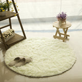 Multicolour | Fluffy Round Rug