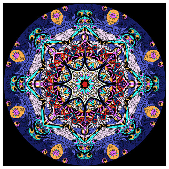 Optical Illusion Tapestries | Kaleidoscope Mandala Variants