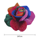 Optical Illusion Tapestry | Rose Pattern Shawl